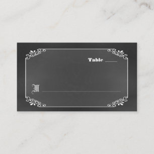 Bröllop-eskort för Rustik Vintage Chalk Board Placeringskort