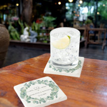 Bröllop eucalyptus wandemr Company sparar datumet