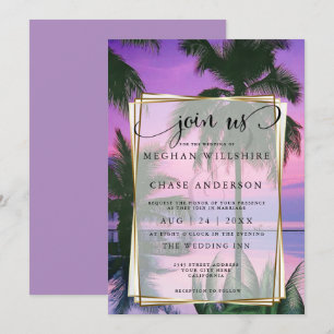 Bröllop Exotic Tropical Night Beach11a Inbjudningar