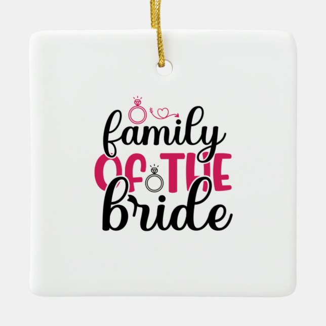 Bröllop-familjen Julgransprydnad Keramik (Framsida)