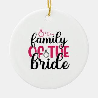 Bröllop-familjen Julgransprydnad Keramik