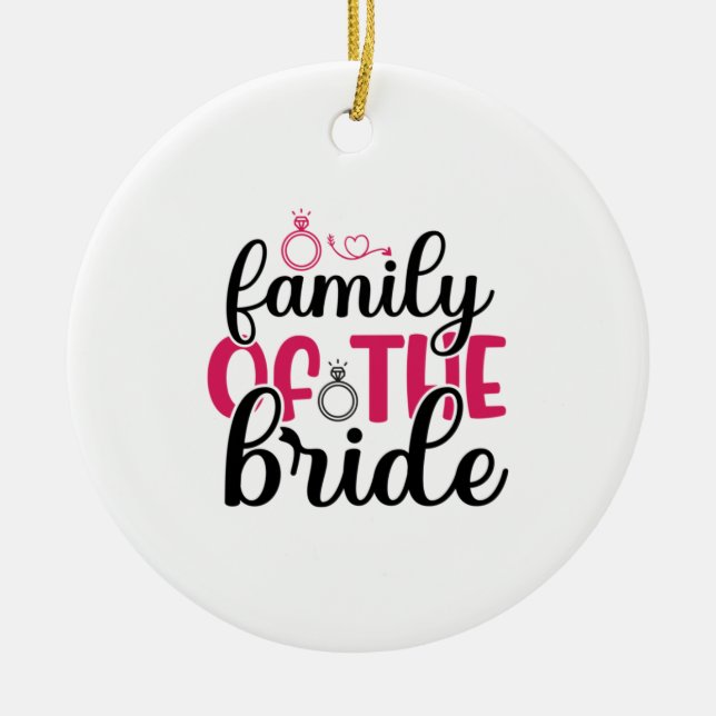Bröllop-familjen Julgransprydnad Keramik (Framsidan)