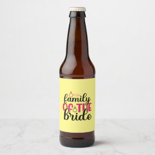 Bröllop-familjen Ölflaska Etikett
