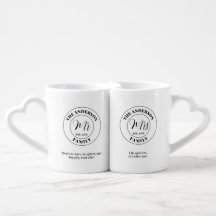 Bröllop-familjens Namn-kaféer i Mugg