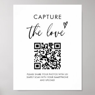 Bröllop Fånga Kärlek Foto Dela QR-kod Skylt