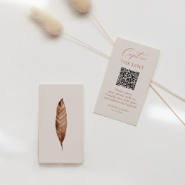 Bröllop fånga Kärlek fotot  QR-kod Tilläggskort