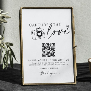 Bröllop fångar Kärlek QR-kod för fotodelning Poster