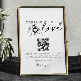 Bröllop fångar Kärlek | QR-kod för fotodelning Poster