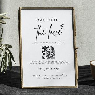 Bröllop fångar Kärlek QR-kod för fotodelning Poster