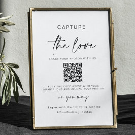 Bröllop fångar Kärlek | QR-kod för fotodelning Poster
