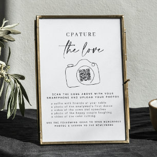 Bröllop fångar Kärlek QR-kod för fotodelning Poster