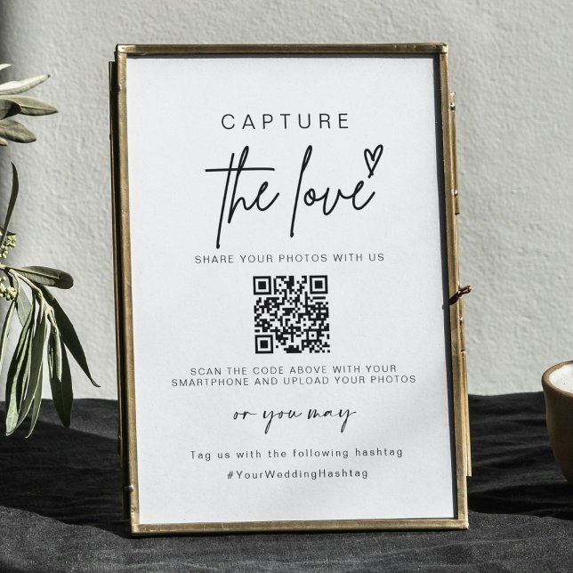 Bröllop fångar Kärlek | QR-kod för fotodelning Poster (Skapare uppladdad)