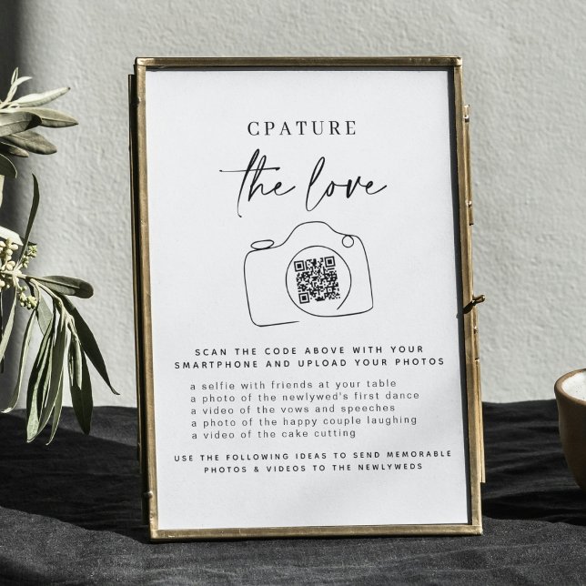 Bröllop fångar Kärlek | QR-kod för fotodelning Poster (Skapare uppladdad)