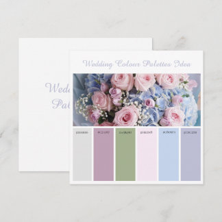 Bröllop Färg Palettes Idea Card Inbjudningar