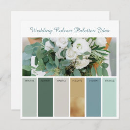 Bröllop Färgpalett Idé Kort