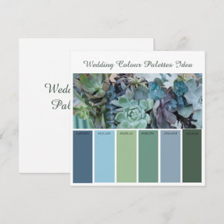 Bröllop Färgpalett Idé Kort