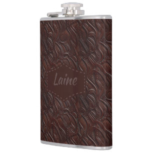 Bröllop Faux Tooled Leather-utseende Fickplunta