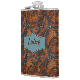 Bröllop Faux Tooled Leather-utseende Fickplunta
