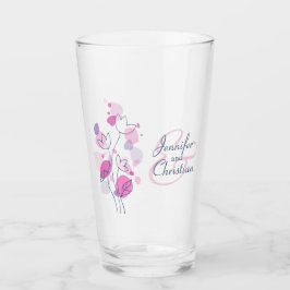 Bröllop-fikonetti petals egna namn blå rosa glaskopp