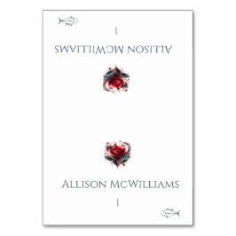 Bröllop-fiskekort-ikon-Hjärtformade Ro Bordsnummer