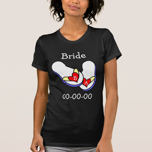 Bröllop Flinflip flops Tee (Framsida)