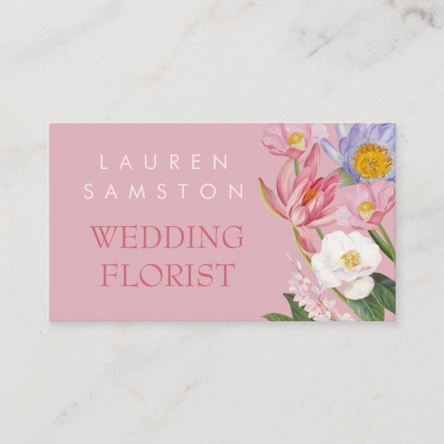 Bröllop Florist Affärskort Visitkort (Framsida)