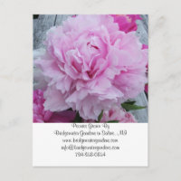 Bröllop Florist Affärskort vykort