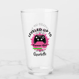Bröllop Flower Girl Level Up Gamer Roligt Glass Glaskopp