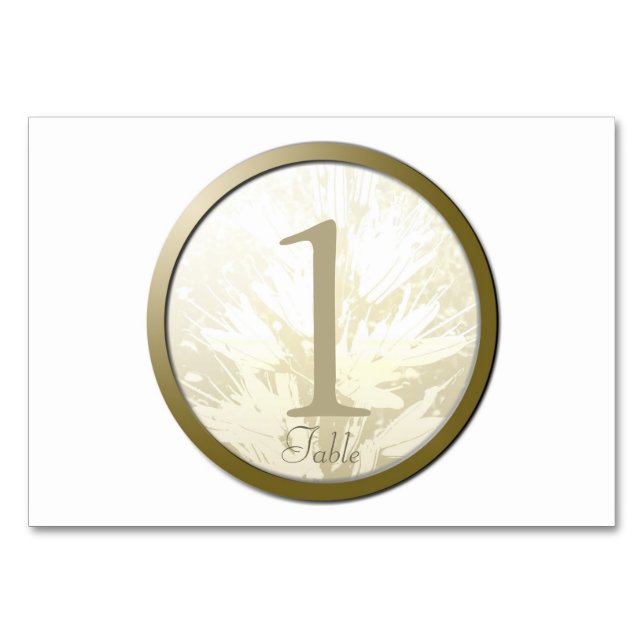 Bröllop Flowers Personlig Bord kort för  Guld (Baksidan)