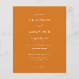 Bröllop Flyer för Orange i