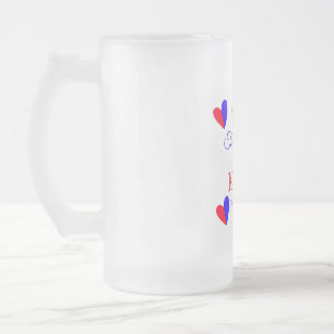 Bröllop för att lägga till det första namn-brev-da frostat ölglas