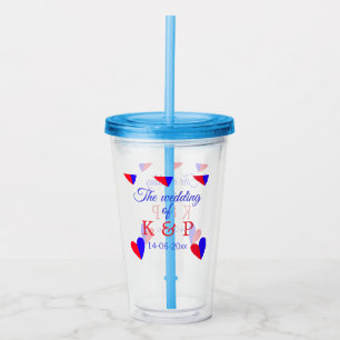 Bröllop för att lägga till det första namn-brev-da take away mugg