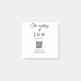 Bröllop för att lägga till ett par namn QR-kodgeno Post-it Block