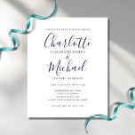 Bröllop för Blått Chic-skript för budgetflottan<br><div class="desc">Den här eleganten är namnteckning stil namn,  och den här  kan vara en personlig med din information i chicens brev. Designad av Thisisnotme©</div>