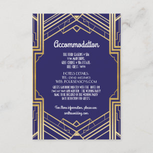 Bröllop för boende för Gatsby art déco20-tal Tilläggskort
