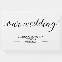 Bröllop för elegant Black Handskrift Gästböcker