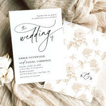 Bröllop för elegant Svartvitt-calligrafi