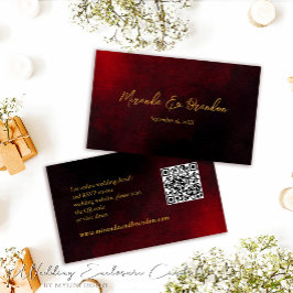 Bröllop för Guld Black Red QR Tilläggskort