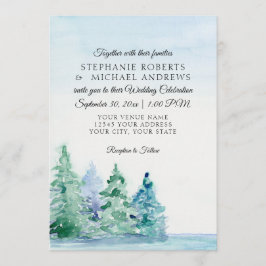 Bröllop för högväxt gräs för Lakesideberg utomhus- Inbjudningar