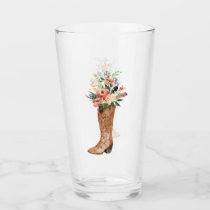 Bröllop för känga för landCowboyCowgirl Glaskopp