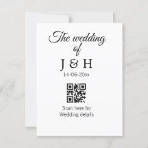 Bröllop för lägga parnamn QR-kod skanningsdetalj