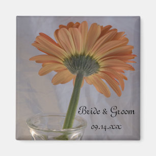 Bröllop för orange daisy magnet