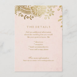 Bröllop för snöre för Fauxguldrodnaden Tilläggskort