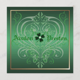 Bröllop för st patrick's dayShamrockvapensköld Inbjudningar