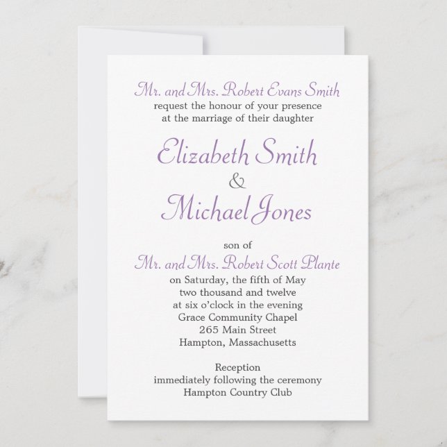 Bröllop för vintageroram inbjudningar (Framsida)