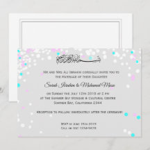 Bröllop för vitkonfettiMuslim