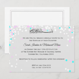 Bröllop för vitkonfettiMuslim Inbjudningar