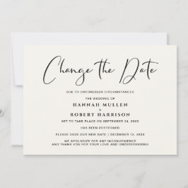 Bröllop Förändra datumet Uppställning Ljus kräm Meddelande