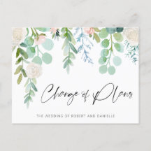 Bröllop Förändring av vattenfärgens Blommigt Green