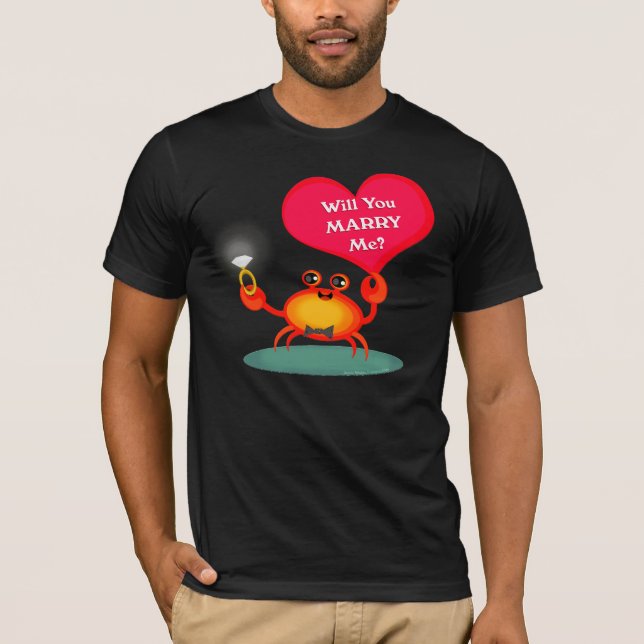 Bröllop Förlovning Crab Shirt T (Framsida)